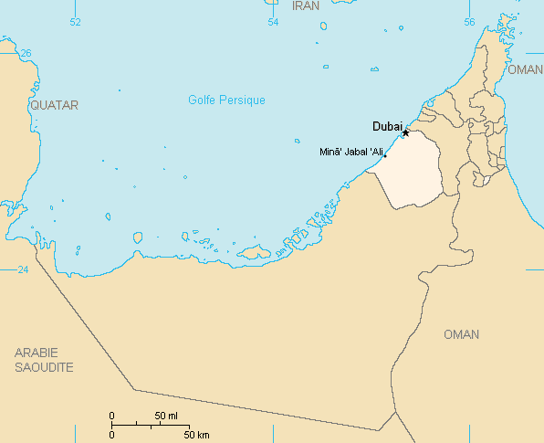 Dubai - Geographie und Landkarte